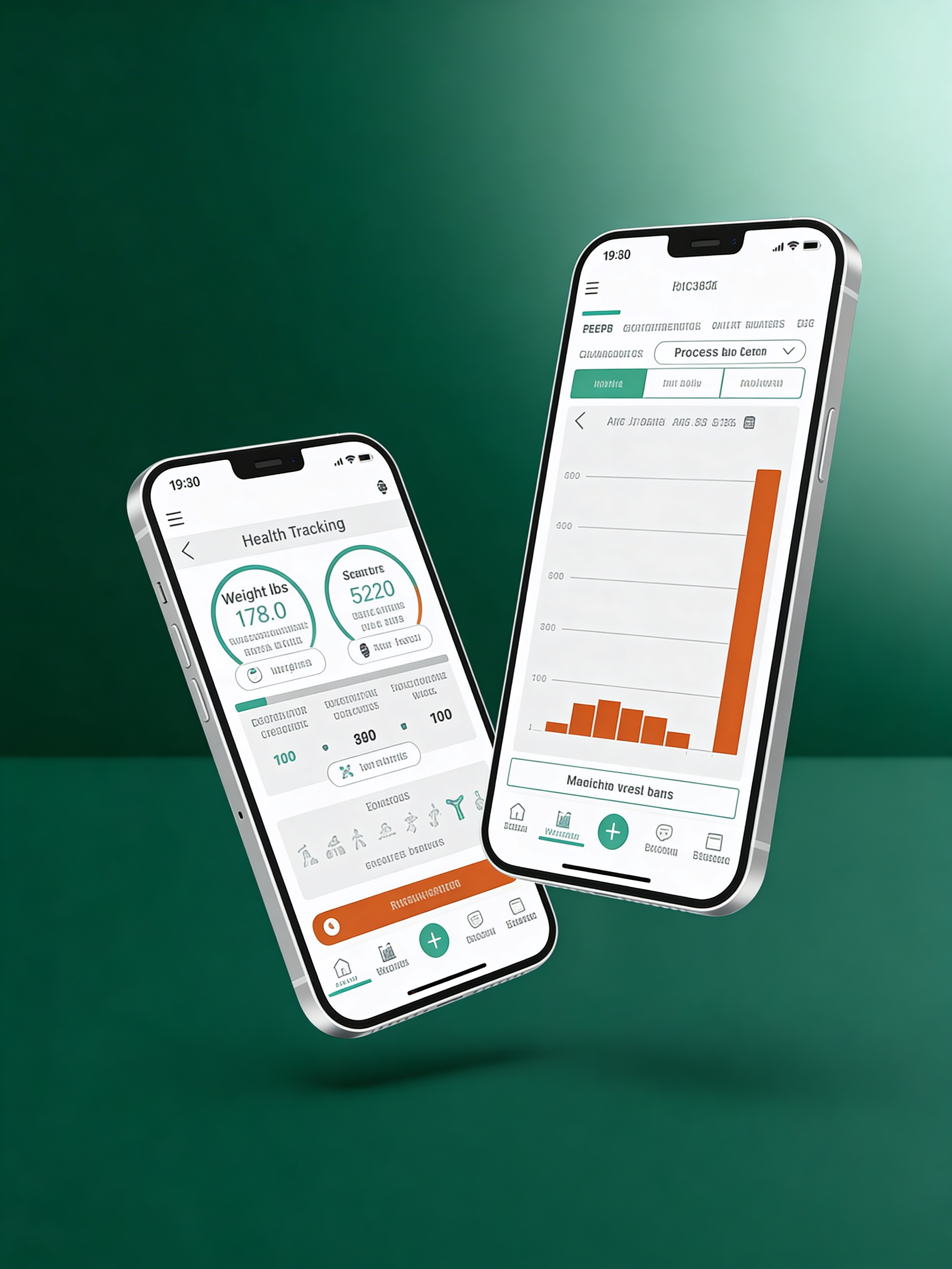 Livea mobile app on a smartphone screen showing progress tracking